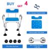Picture of Gemaisil Shower Chair for Inside Shower with Armrests & Back, Upgraded Supports up to 350lbs Shower Seat with Padded and Grab Bar, Adjustable Height Shower Bench for Elderly Disabled