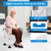 Picture of Gemaisil Shower Chair for Inside Shower with Armrests & Back, Upgraded Supports up to 350lbs Shower Seat with Padded and Grab Bar, Adjustable Height Shower Bench for Elderly Disabled