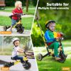 Picture of Gemaisil 5 in 1 Toddler Tricycle for 1-3 Years Olds, Toddler Balance Bike with Removable Pedal & Backrest, Parent Push Handle, Colorful Headlights and Kids Music, Birthday Gift for Boy Girl(Yellow)